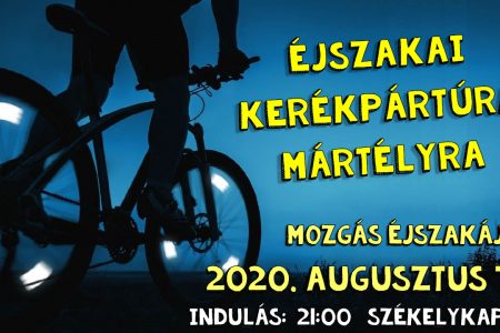 Éjszakai kerékpárúra indul Mártélyra pénteken