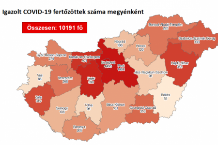 Csongrád-Csanádban 16-al, országosan 476-tal nőtt a fertőzöttek száma
