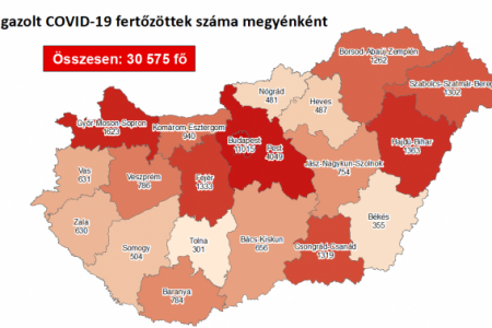 Csongrád-Csanádban 24-el, országosan 858-cal nőtt a fertőzöttek száma