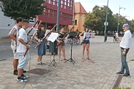Flashmobot tartottak a zenei táborosok a sétálóutcán – videóval!